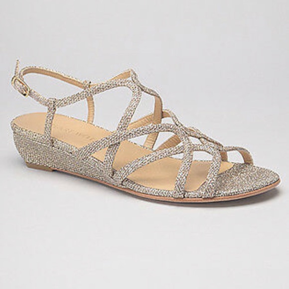 Stuart Weitzman Turning Down Glitter Sandal - Picture 4 of 7